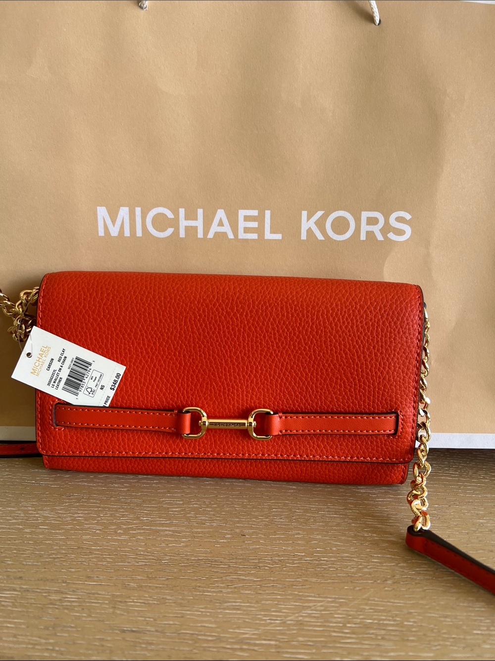 Michael Kors New Women's Leather Crossbody Bag with Gold Hardware NWT
